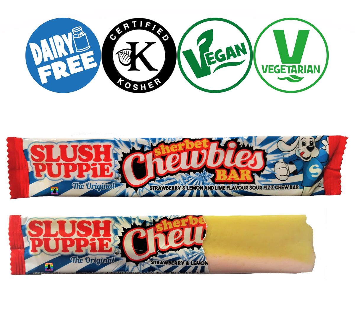 Slush Puppie STRAWBERRY, LEMON & LIME FLAVOUR SHERBET CHEWBIES BAR